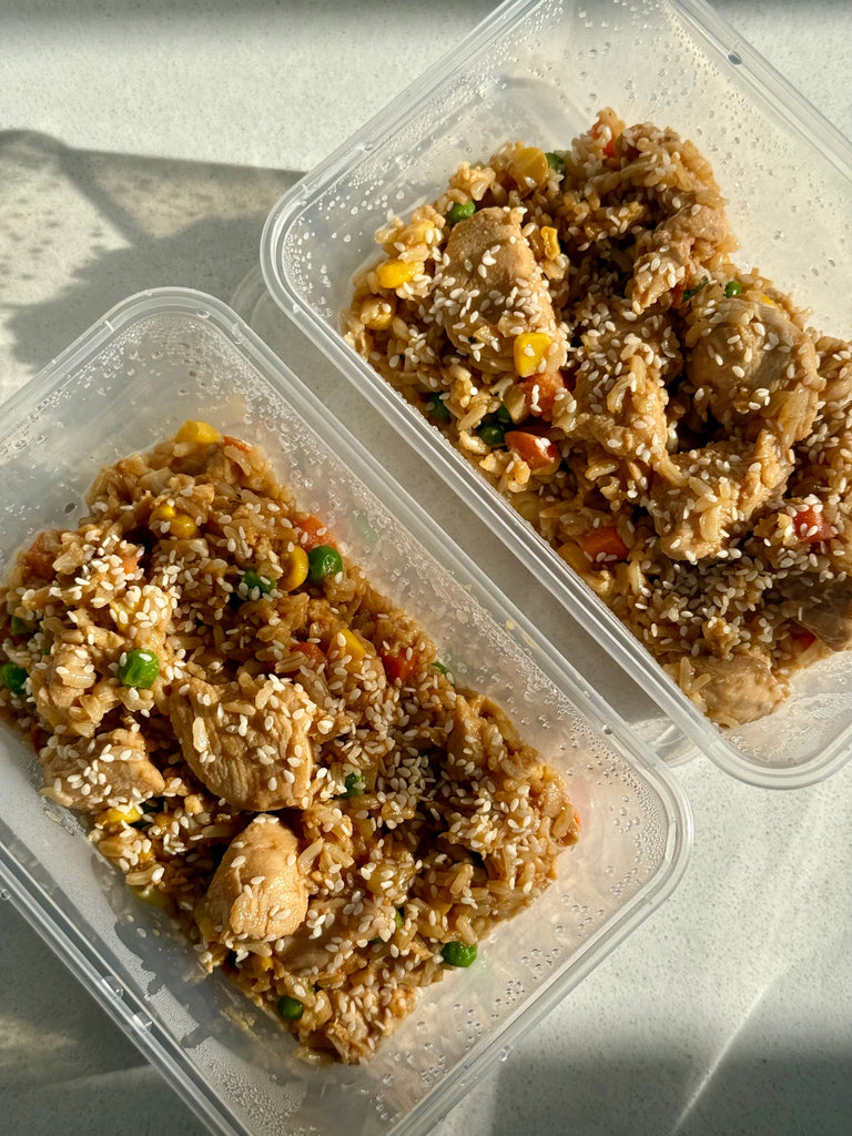 Honey Sesame Chicken & Egg Fried Rice