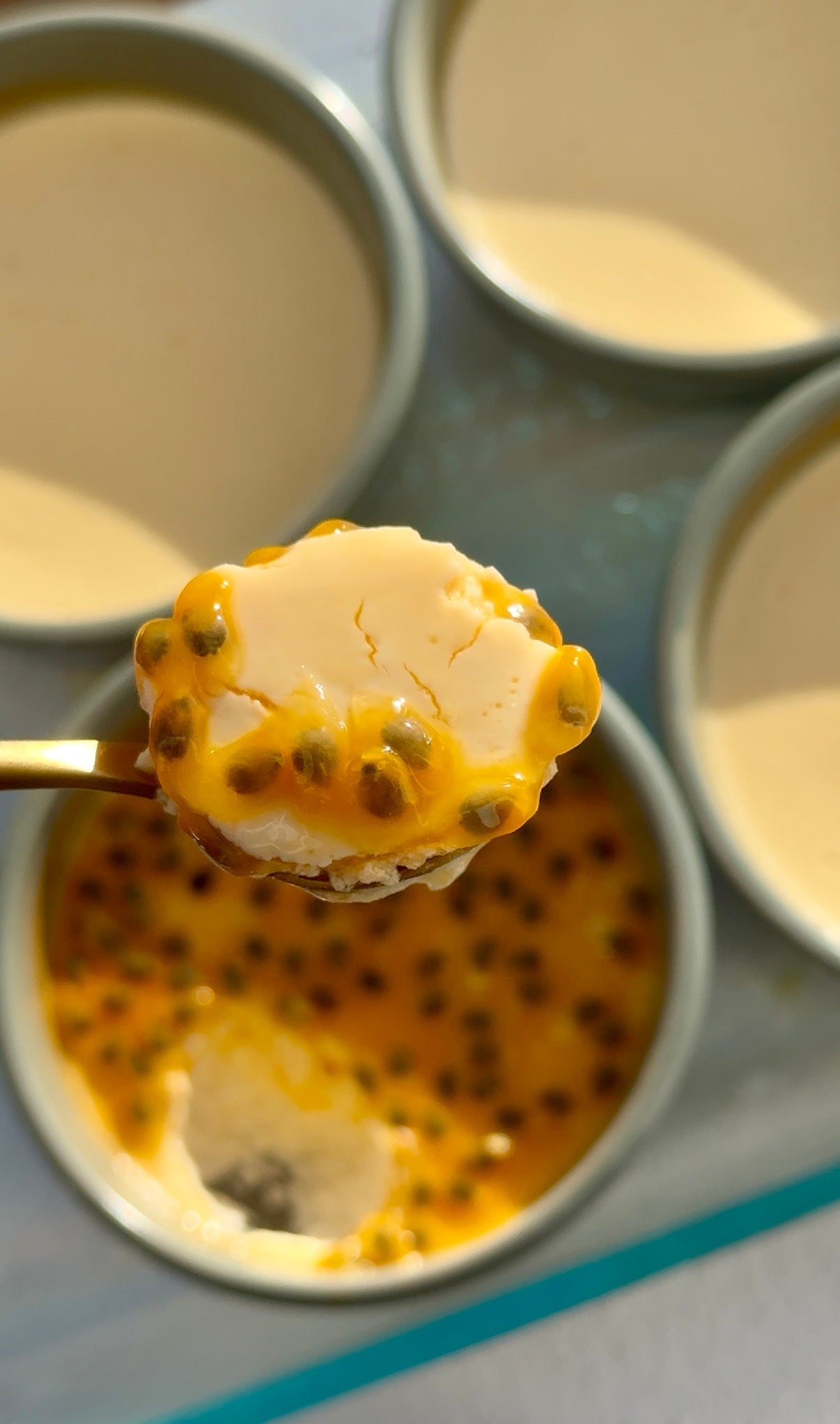 High Protein Passionfruit Cheesecake