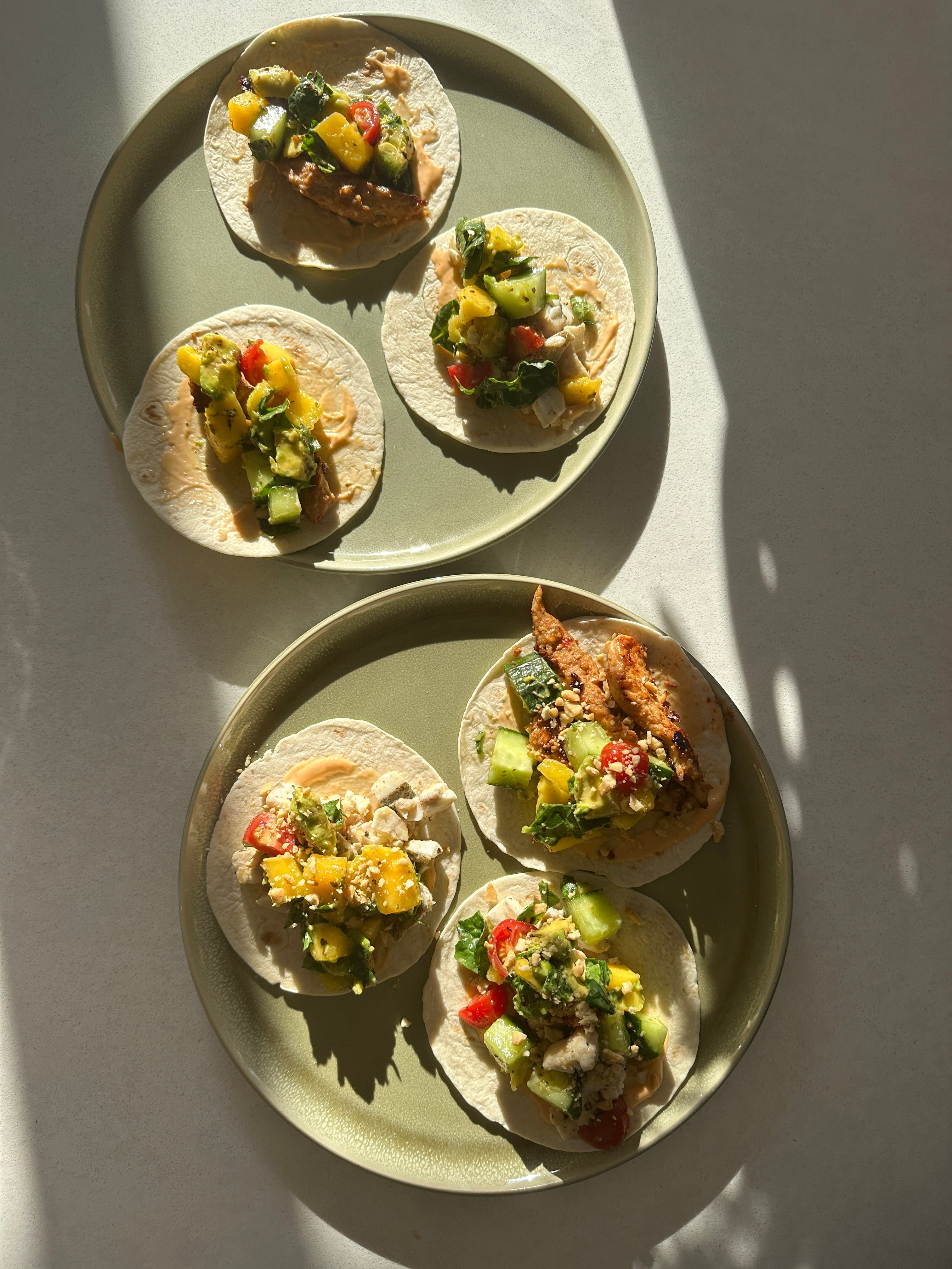 Chicken & Avocado Mango Tacos