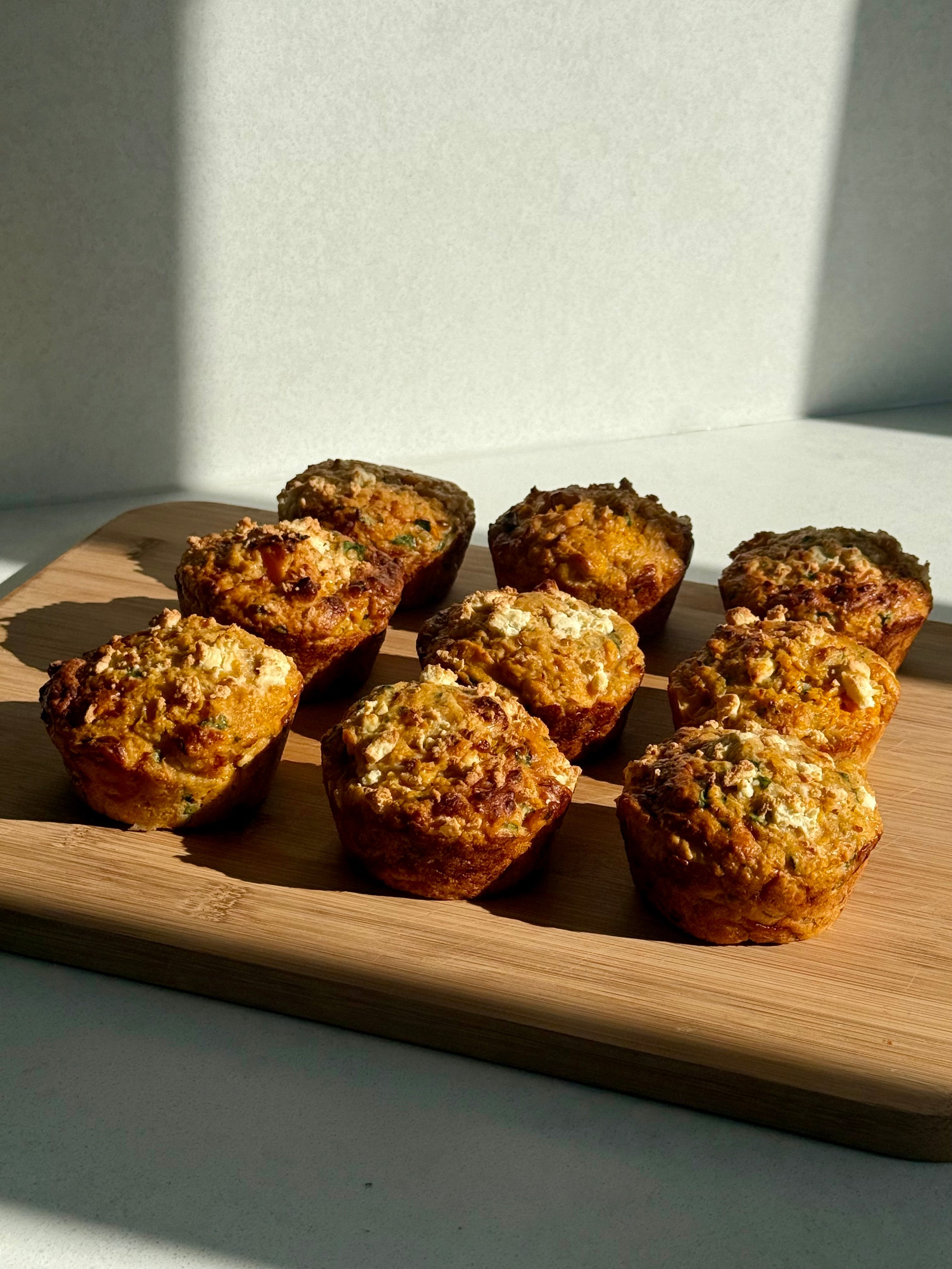 Tomato Relish, Pumpkin & Feta Savoury Muffins