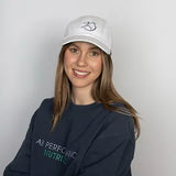 Unisex White Adjustable Logo Cap