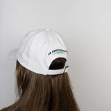 Unisex White Adjustable Logo Cap